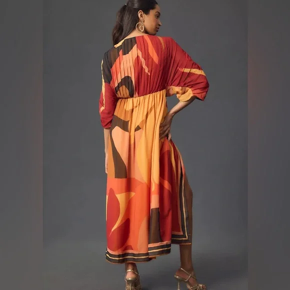 NWT Farm Rio Short-Sleeve Wrap-Front Maxi Dress - Picture 4 of 4